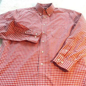 Jos. A. Bank Sz Large Traveler’s Collection Plaid Tailored Fit Dress Shirt
